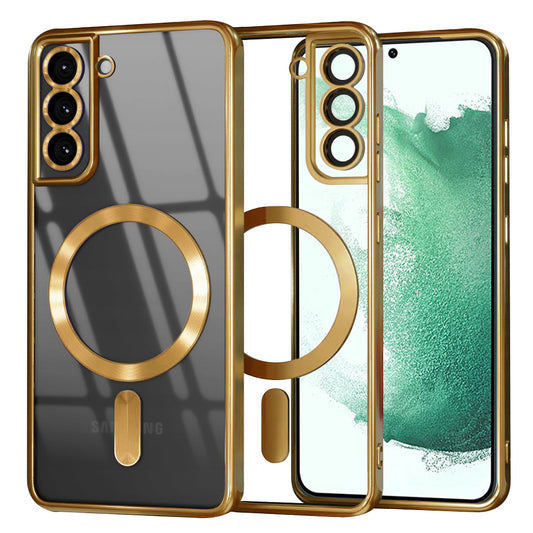 MagSafe-etui til Samsung Galaxy S22+ 5G S906, Techsuit, Luxury Crystal, Guld