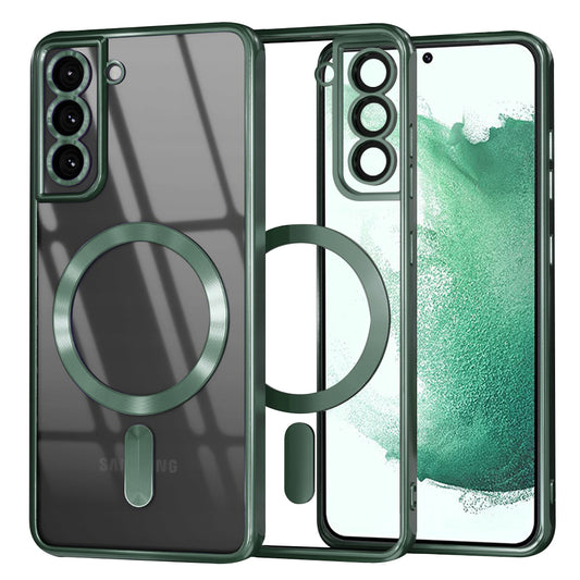 MagSafe-etui til Samsung Galaxy S22+ 5G S906, Techsuit, Luxury Crystal, Mørkegrøn
