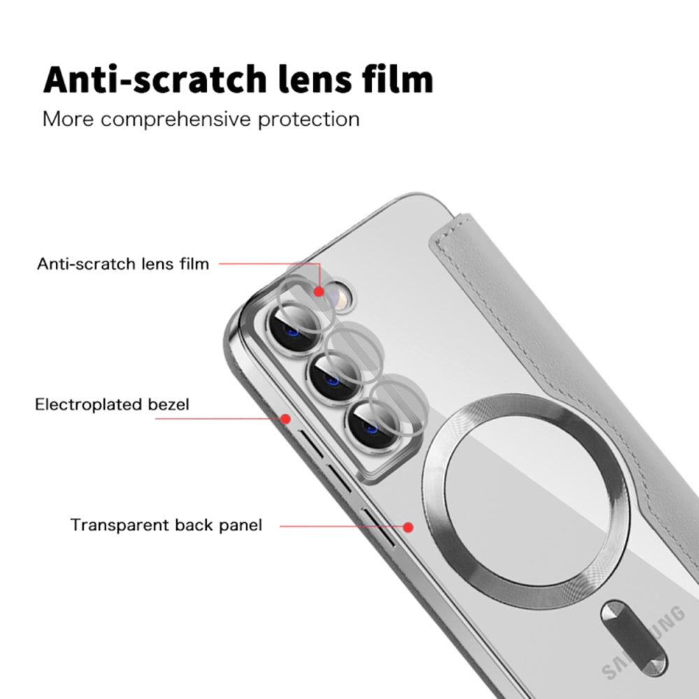 MagSafe-etui til Samsung Galaxy S22+ 5G S906, Techsuit, SmartMag Book, Grå