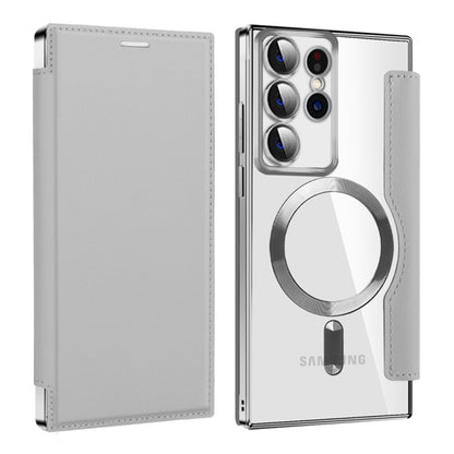 MagSafe-etui til Samsung Galaxy S22 Ultra 5G S908, Techsuit, SmartMag Book, Grå