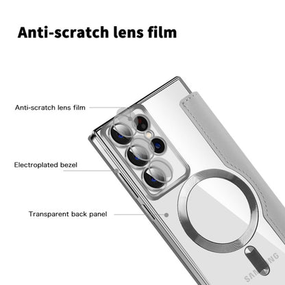 MagSafe-etui til Samsung Galaxy S22 Ultra 5G S908, Techsuit, SmartMag Book, Grå