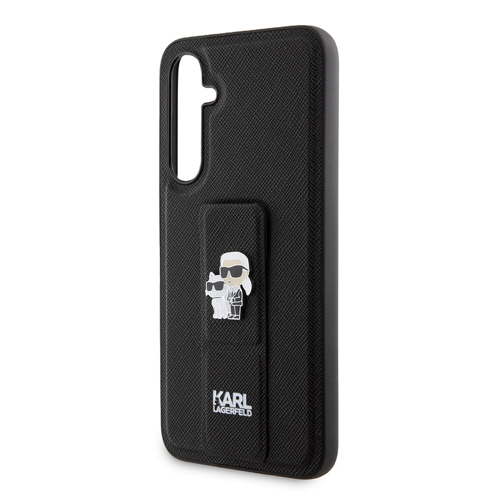 MagSafe cover til Samsung Galaxy S23 FE S711, Karl Lagerfeld, Saffiano Gripstand Karl & Choupette, Blå