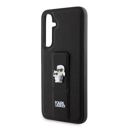 MagSafe cover til Samsung Galaxy S23 FE S711, Karl Lagerfeld, Saffiano Gripstand Karl & Choupette, Blå