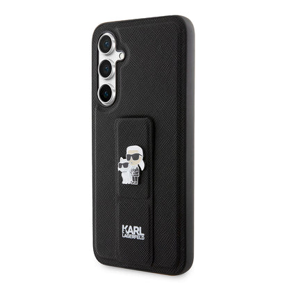 MagSafe cover til Samsung Galaxy S23 FE S711, Karl Lagerfeld, Saffiano Gripstand Karl & Choupette, Blå