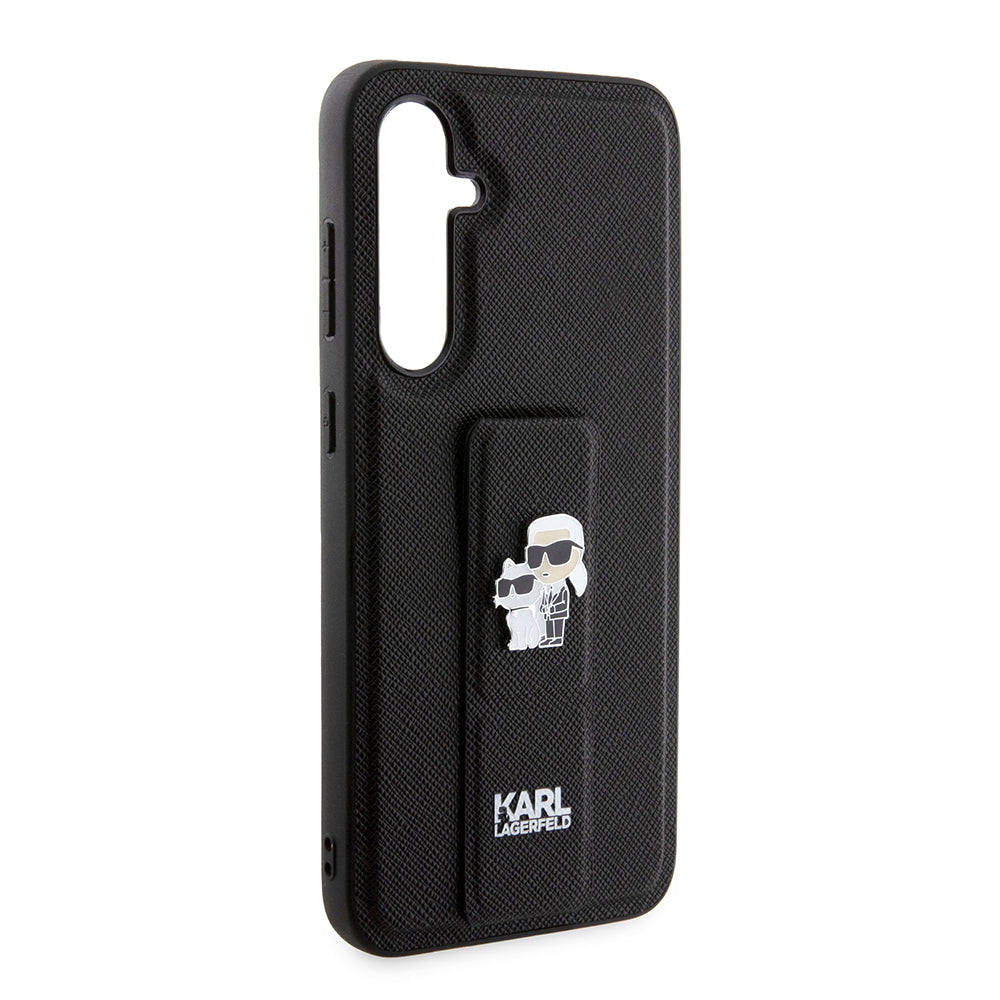 MagSafe cover til Samsung Galaxy S23 FE S711, Karl Lagerfeld, Saffiano Gripstand Karl & Choupette, Blå