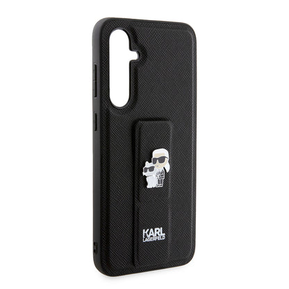 MagSafe cover til Samsung Galaxy S23 FE S711, Karl Lagerfeld, Saffiano Gripstand Karl & Choupette, Blå