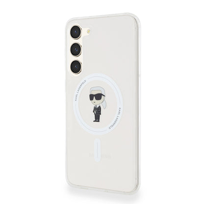 MagSafe cover til Samsung Galaxy S23+ S916, Karl Lagerfeld, IML Ikonik Karl, Gennemsigtig