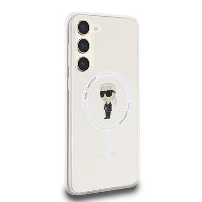 MagSafe cover til Samsung Galaxy S23+ S916, Karl Lagerfeld, IML Ikonik Karl, Gennemsigtig