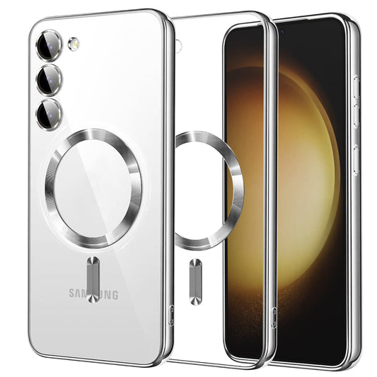 MagSafe-etui til Samsung Galaxy S23+ S916, Techsuit, Luxury Crystal, Sølv