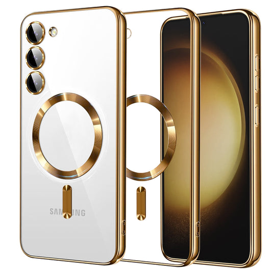 MagSafe-etui til Samsung Galaxy S23+ S916, Techsuit, Luxury Crystal, Guld