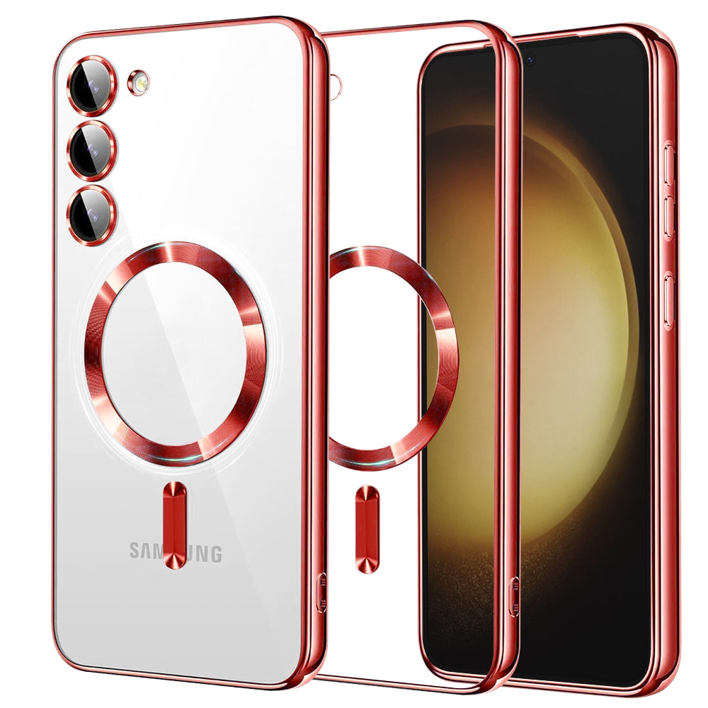 MagSafe-etui til Samsung Galaxy S23+ S916, Techsuit, Luxury Crystal, Rød