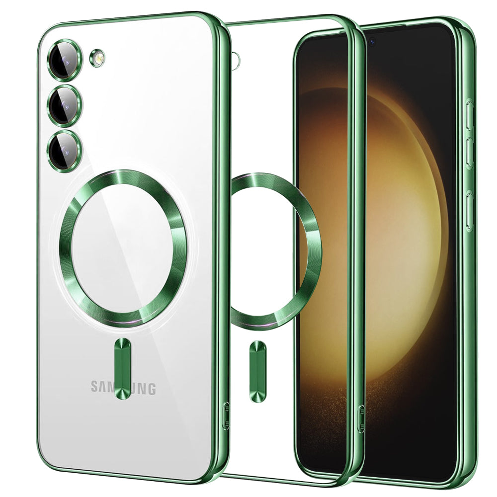 MagSafe-etui til Samsung Galaxy S23+ S916, Techsuit, Luxury Crystal, Lysegrøn
