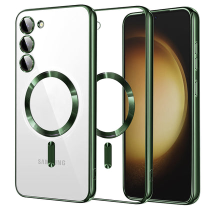 MagSafe-etui til Samsung Galaxy S23+ S916, Techsuit, Luxury Crystal, Mørkegrøn