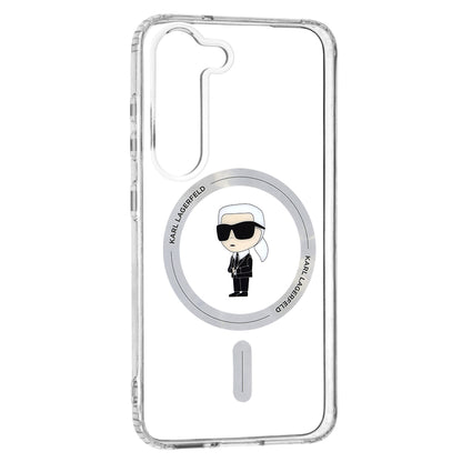 MagSafe cover til Samsung Galaxy S23 S911, Karl Lagerfeld, IML Ikonik Karl, Transparent