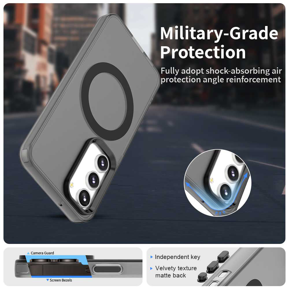 MagSafe-etui til Samsung Galaxy S23 S911, Techsuit, CandyCase, Sort