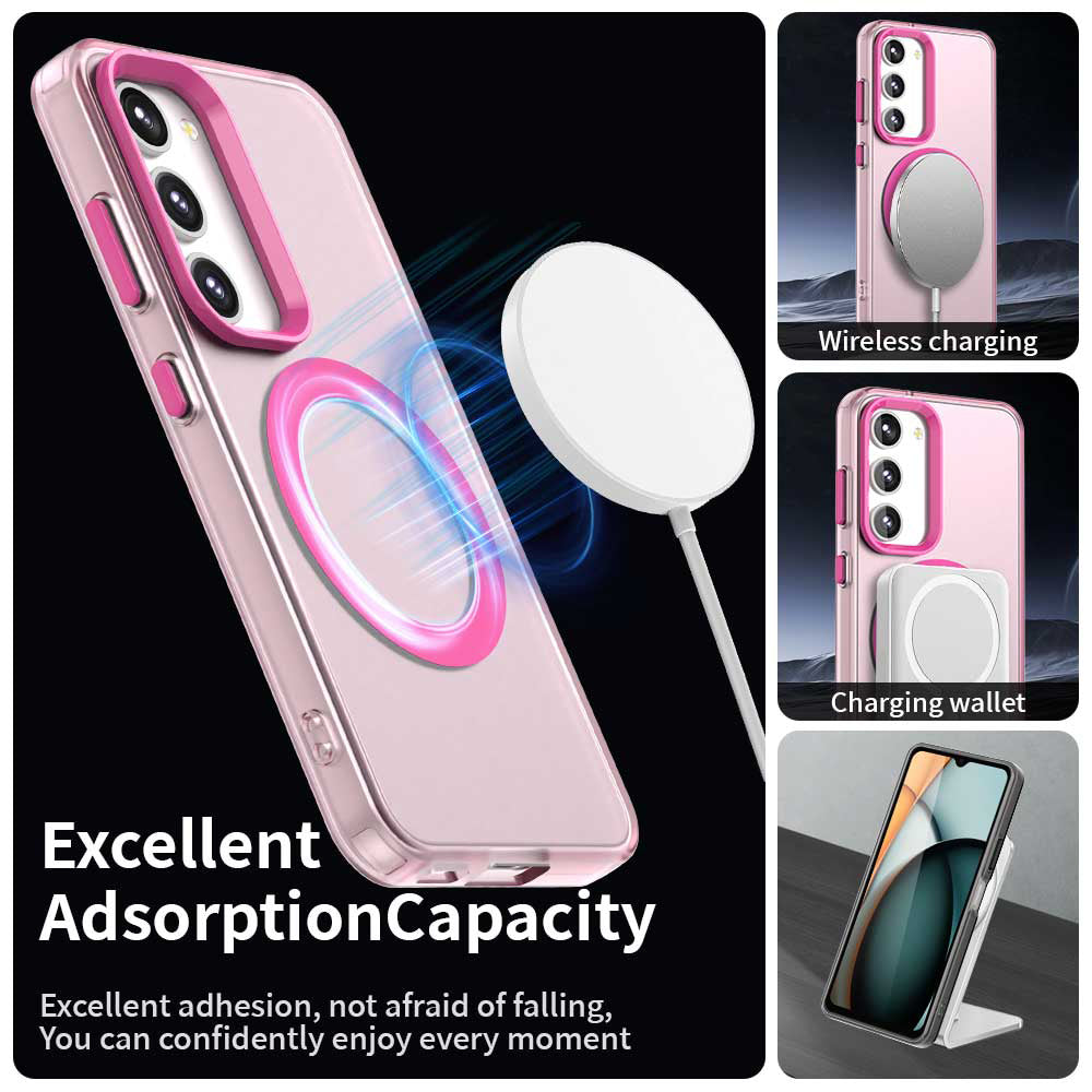 MagSafe-etui til Samsung Galaxy S23 S911, Techsuit, CandyCase, Lyserød