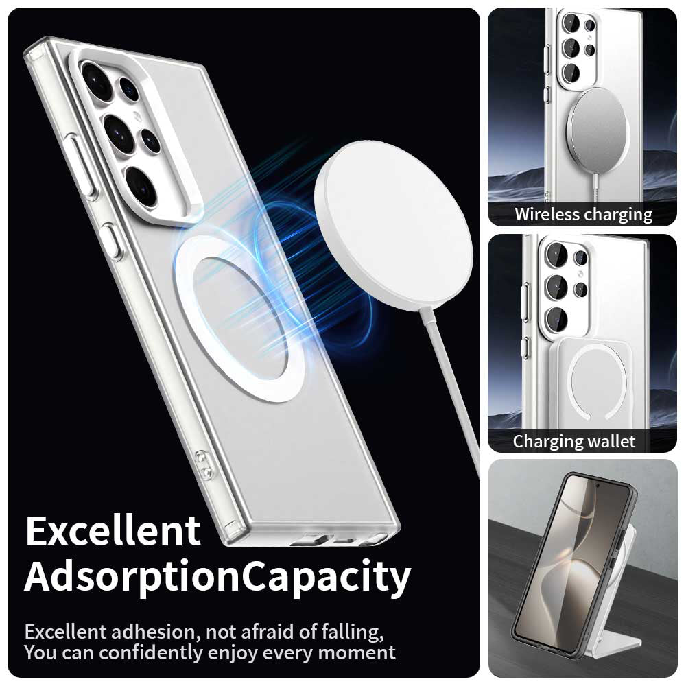 MagSafe-etui til Samsung Galaxy S23 Ultra S918, Techsuit, CandyCase, Hvid