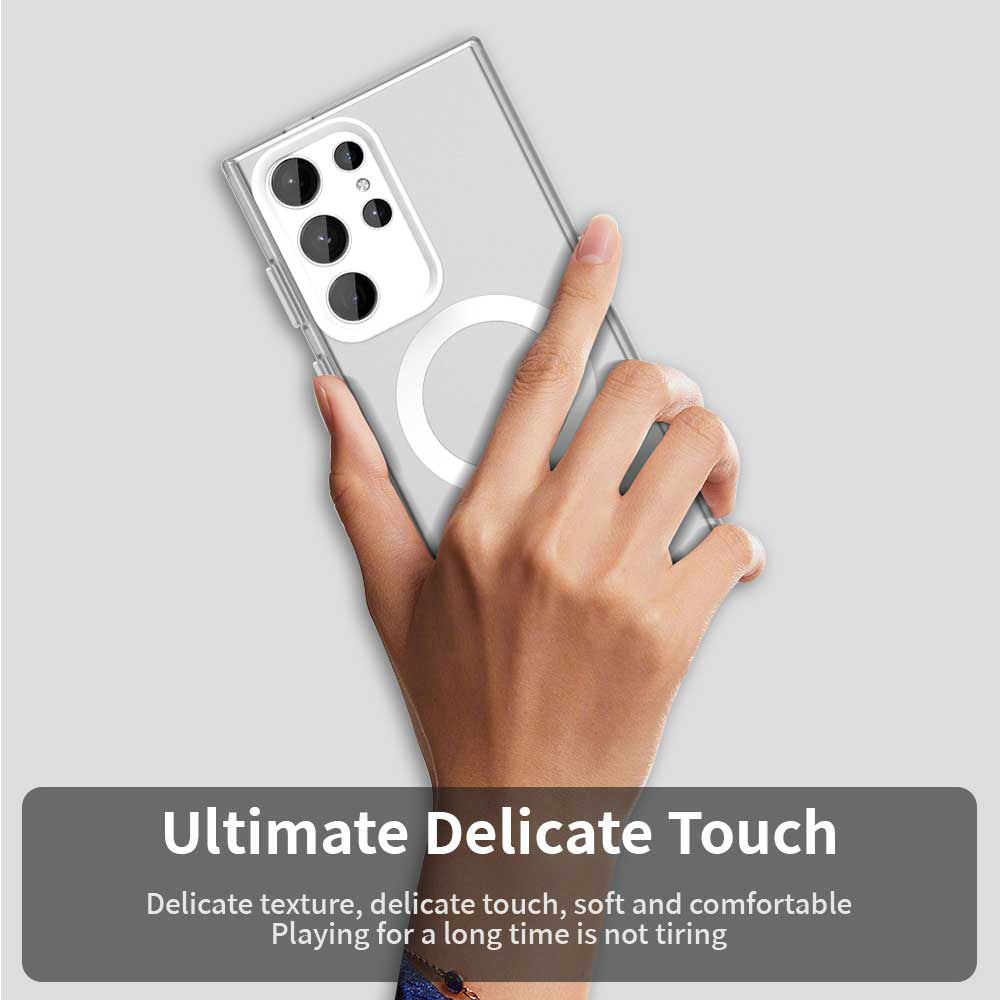MagSafe-etui til Samsung Galaxy S23 Ultra S918, Techsuit, CandyCase, Hvid
