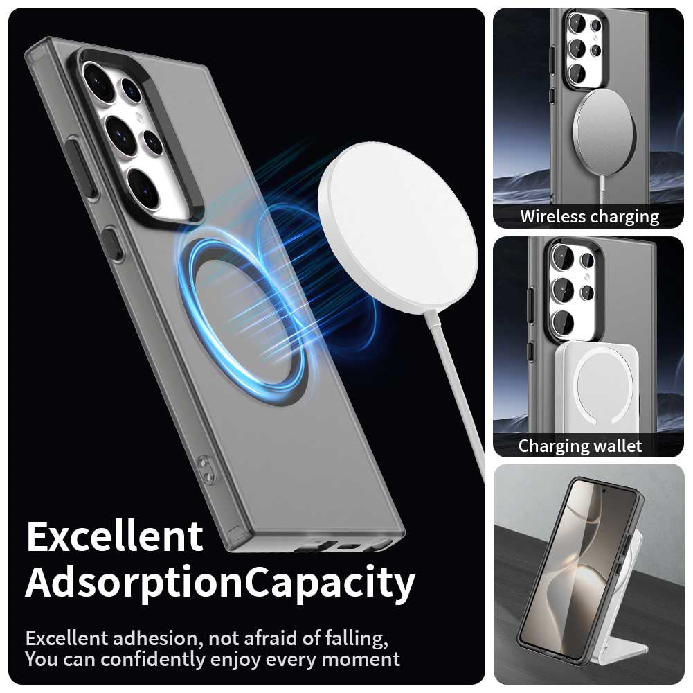 MagSafe-etui til Samsung Galaxy S23 Ultra S918, Techsuit, CandyCase, Sort