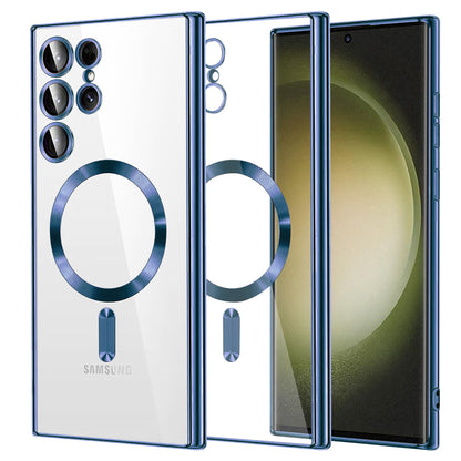 MagSafe-etui til Samsung Galaxy S23 Ultra S918, Techsuit, Luxury Crystal, Mørkeblå
