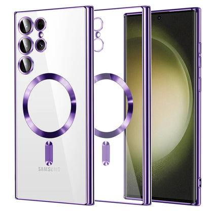 MagSafe-etui til Samsung Galaxy S23 Ultra S918, Techsuit, Luxury Crystal, Lys Lilla