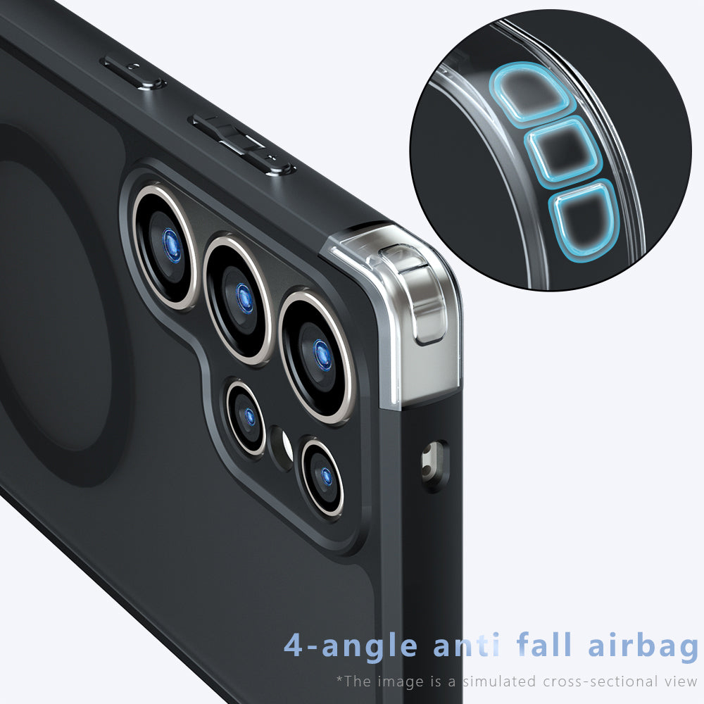 MagSafe-etui til Samsung Galaxy S23 Ultra S918, Techsuit, PureFrost, Satin Sort