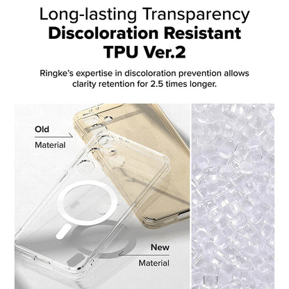MagSafe-etui til Samsung Galaxy S24 FE S721, Ringke, Fusion, Transparent