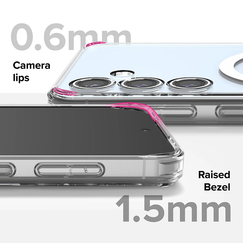 MagSafe-etui til Samsung Galaxy S24 FE S721, Ringke, Fusion, Transparent