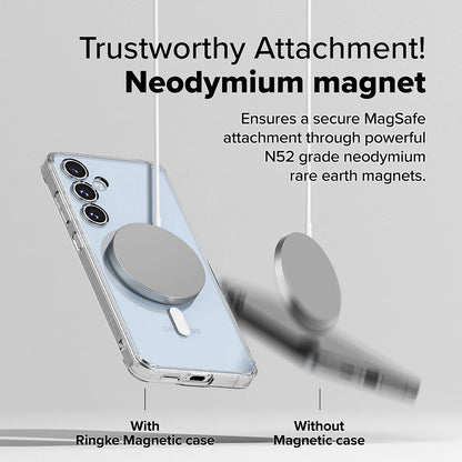 MagSafe-etui til Samsung Galaxy S24 FE S721, Ringke, Fusion, Transparent