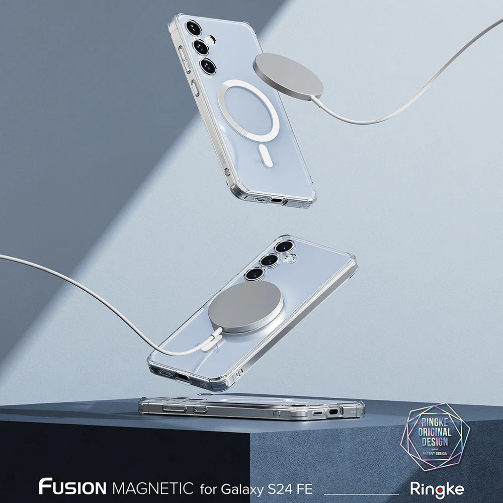 MagSafe-etui til Samsung Galaxy S24 FE S721, Ringke, Fusion, Transparent