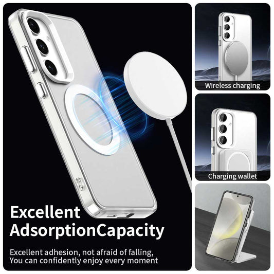 MagSafe-etui til Samsung Galaxy S24 FE S721, Techsuit, CandyCase, Hvid