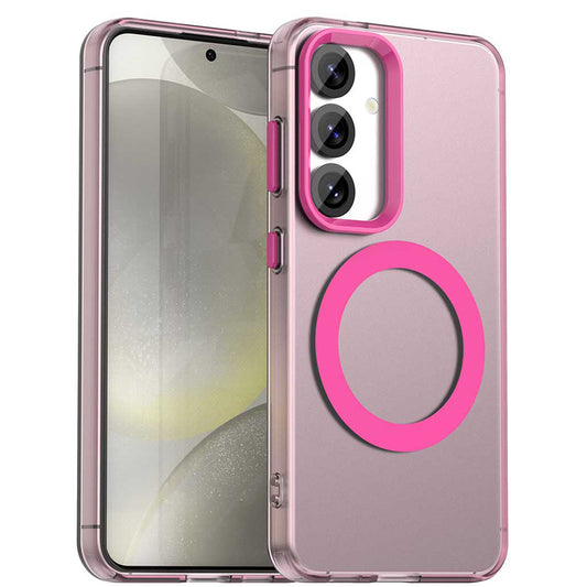 MagSafe-etui til Samsung Galaxy S24 FE S721, Techsuit, CandyCase, Lyserød
