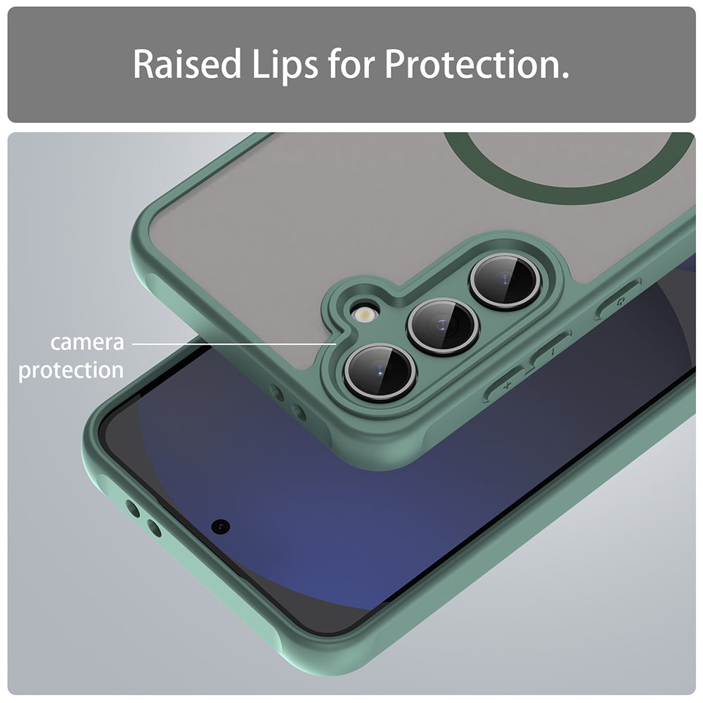 MagSafe-etui til Samsung Galaxy S24 FE S721, Techsuit, HaloFrost II, Grøn