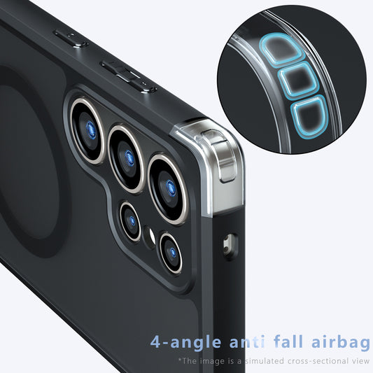 MagSafe-etui til Samsung Galaxy S24 FE S721, Techsuit, PureFrost, Sort