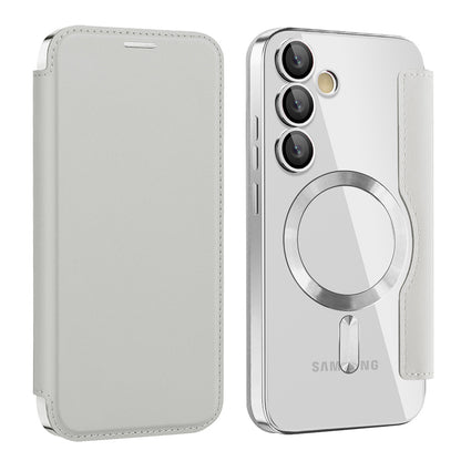 MagSafe-etui til Samsung Galaxy S24 FE S721, Techsuit, SmartMag Book, Grå