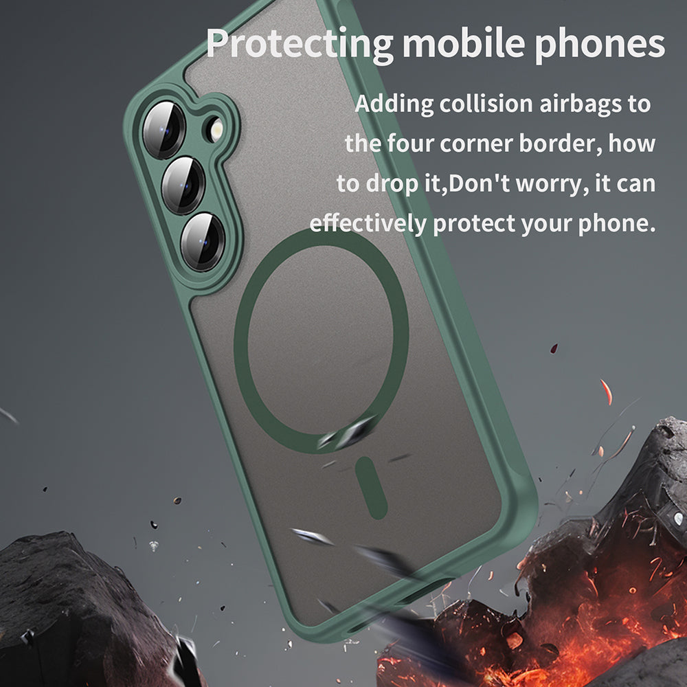 MagSafe-etui til Samsung Galaxy S24+ S926, Techsuit, HaloFrost II, Grøn
