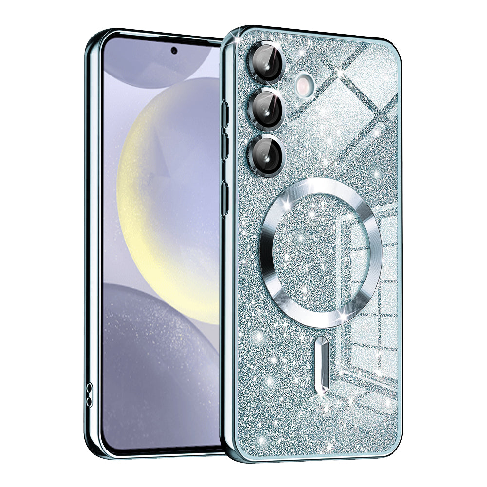MagSafe-etui til Samsung Galaxy S24+ S926, Techsuit, Luxury Glitter, Blå