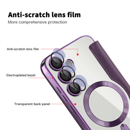 MagSafe-etui til Samsung Galaxy S24+ S926, Techsuit, SmartMag Book, Lilla