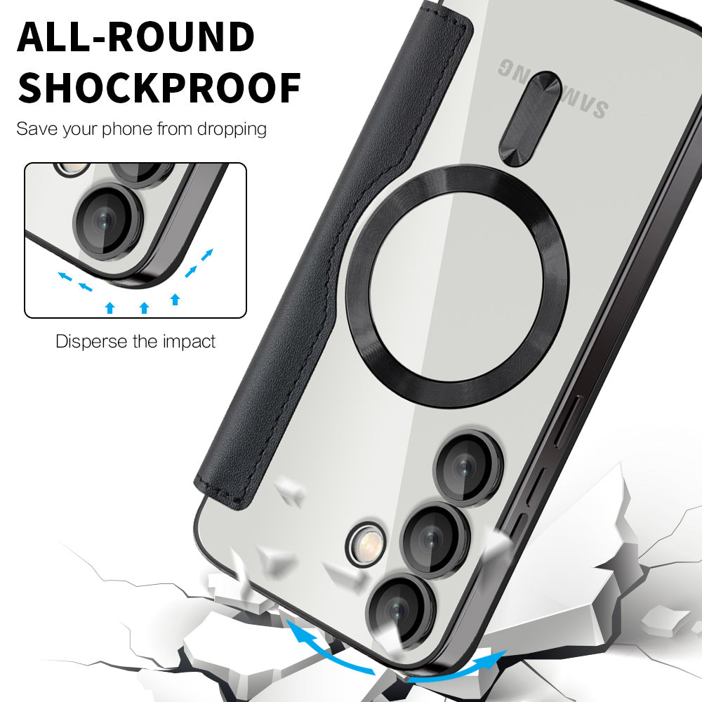 MagSafe-etui til Samsung Galaxy S24+ S926, Techsuit, SmartMag Book, Sort