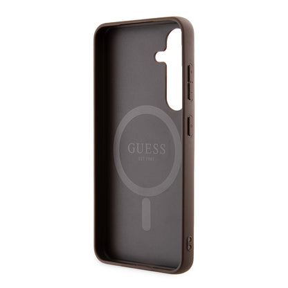 MagSafe cover til Samsung Galaxy S24 S921, Guess, 4G Collection, Brun