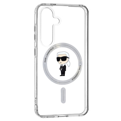 MagSafe cover til Samsung Galaxy S24 S921, Karl Lagerfeld, IML Ikonik Karl, Gennemsigtig