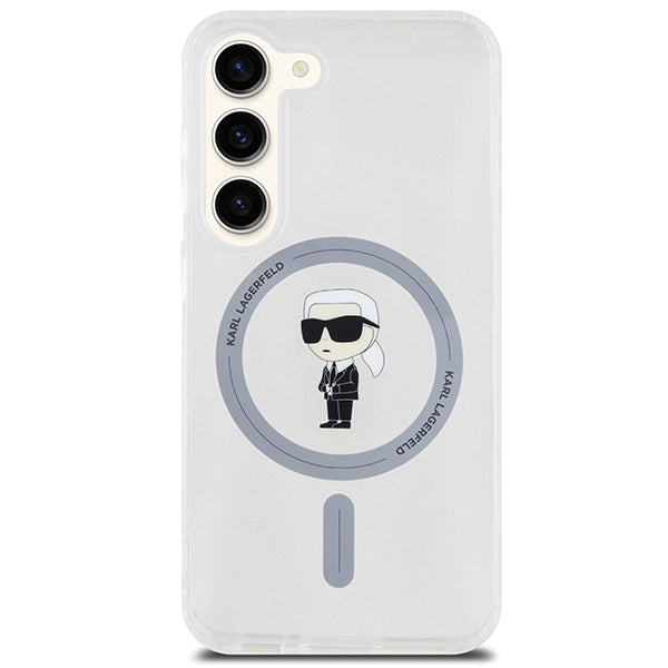 MagSafe cover til Samsung Galaxy S24 S921, Karl Lagerfeld, IML Ikonik Karl, Gennemsigtig