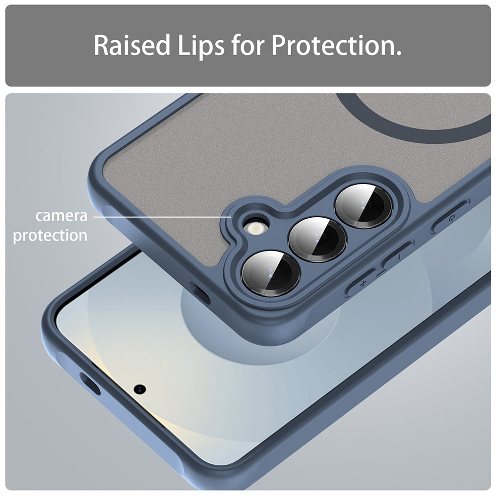MagSafe-etui til Samsung Galaxy S24 S921, Techsuit, HaloFrost II, Marineblå