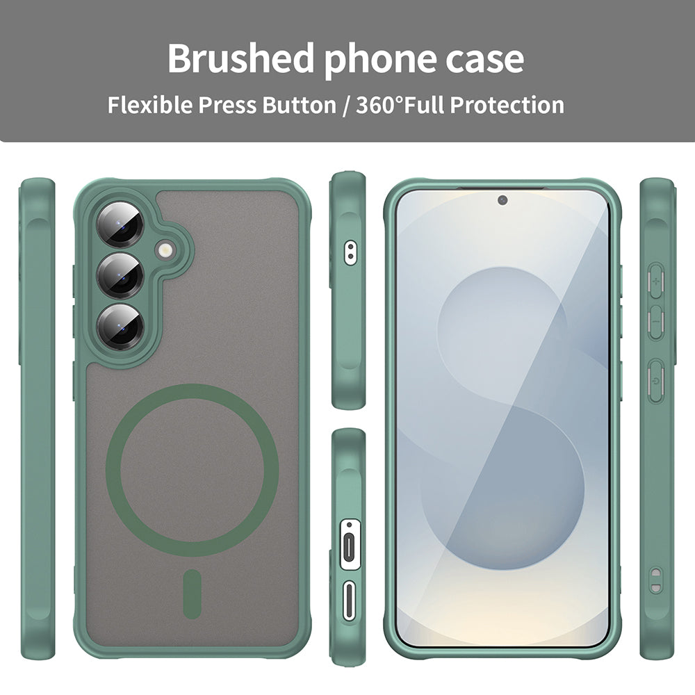 MagSafe-etui til Samsung Galaxy S24 S921, Techsuit, HaloFrost II, Grøn
