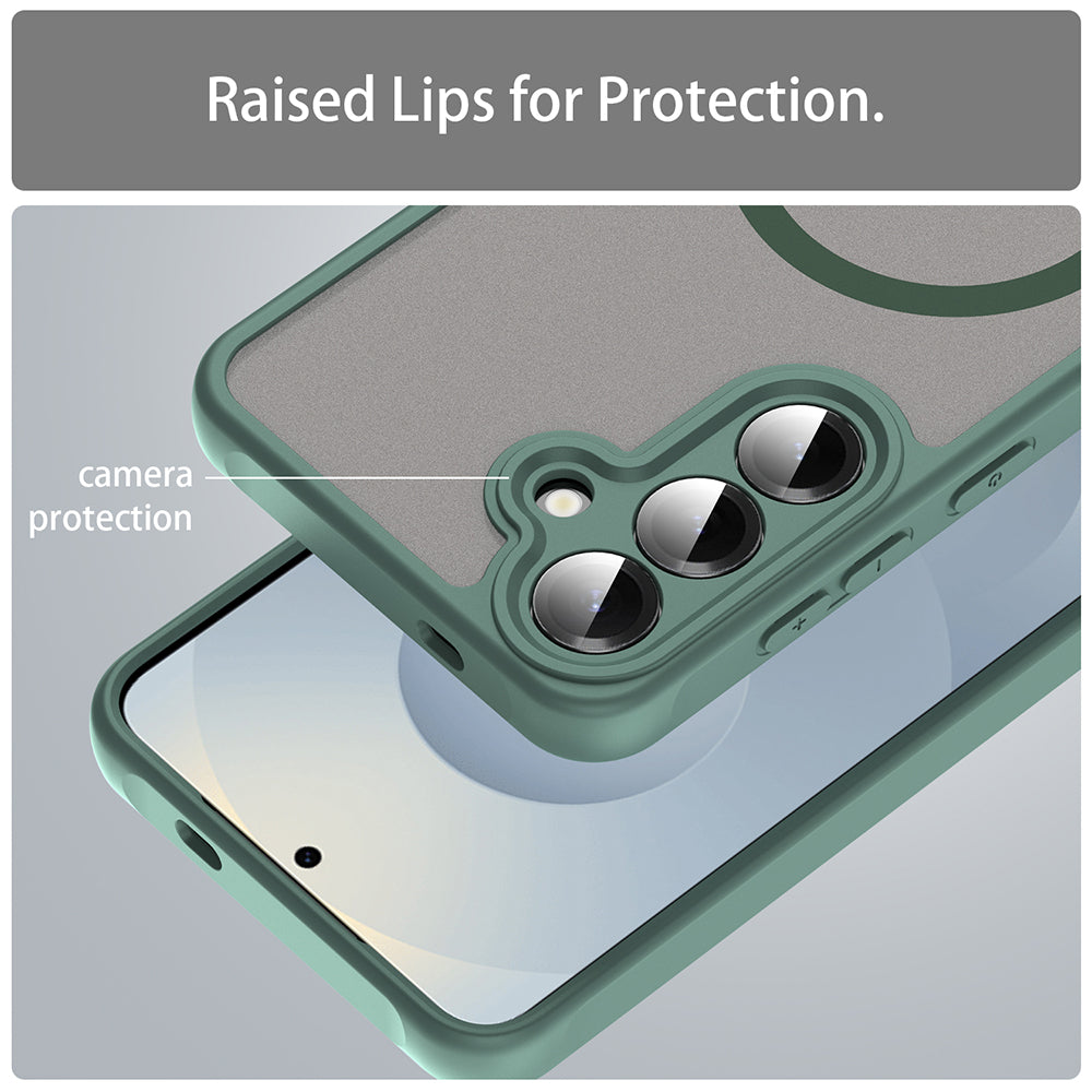 MagSafe-etui til Samsung Galaxy S24 S921, Techsuit, HaloFrost II, Grøn