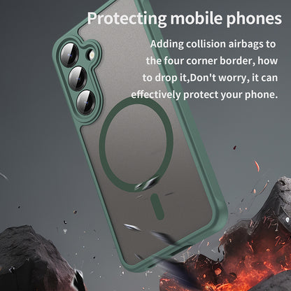 MagSafe-etui til Samsung Galaxy S24 S921, Techsuit, HaloFrost II, Grøn