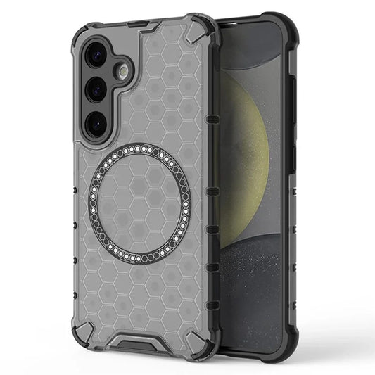 MagSafe-etui til Samsung Galaxy S24 S921, Techsuit, HoneyComb Shield, Sort