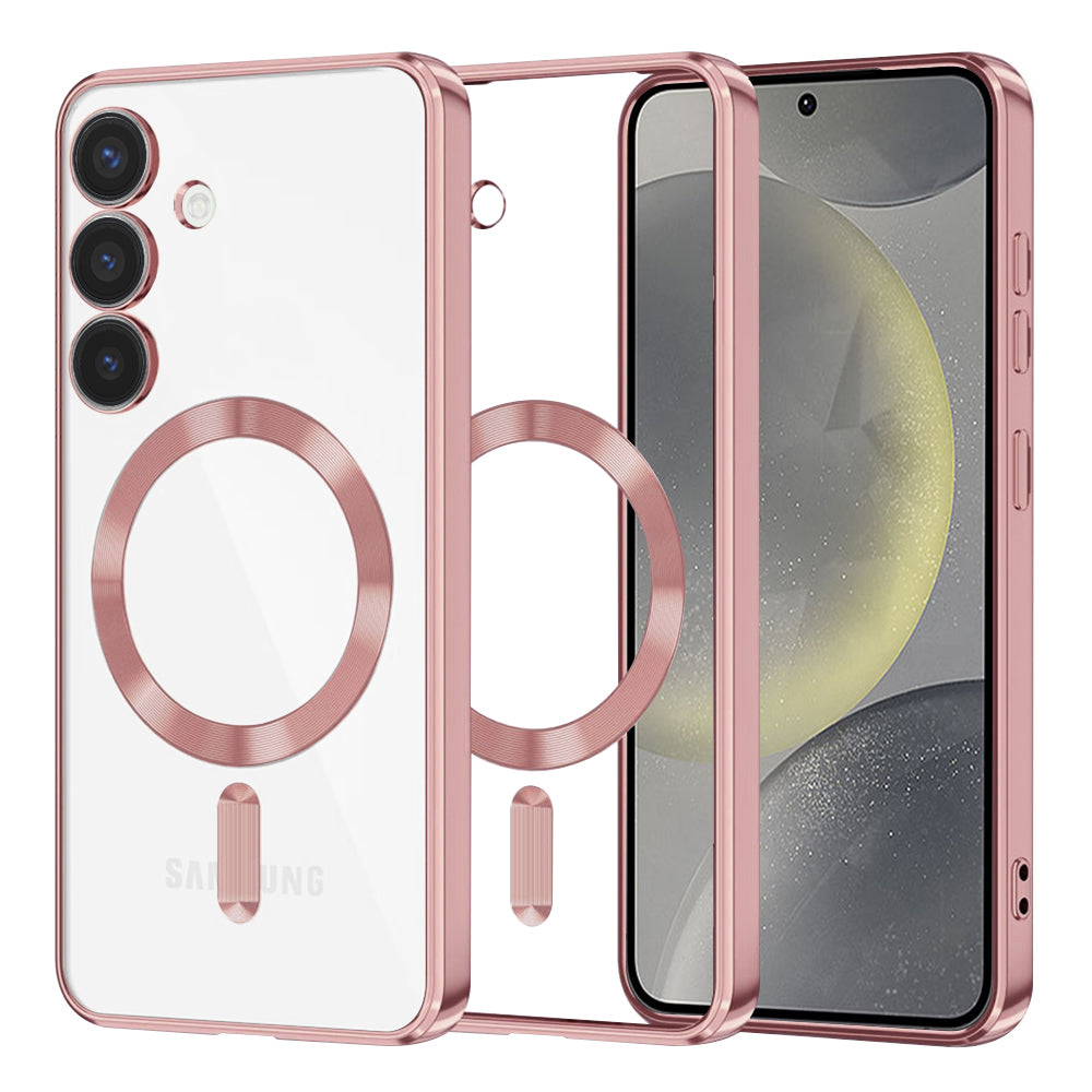 MagSafe-etui til Samsung Galaxy S24 S921, Techsuit, Luxury Crystal, Pink