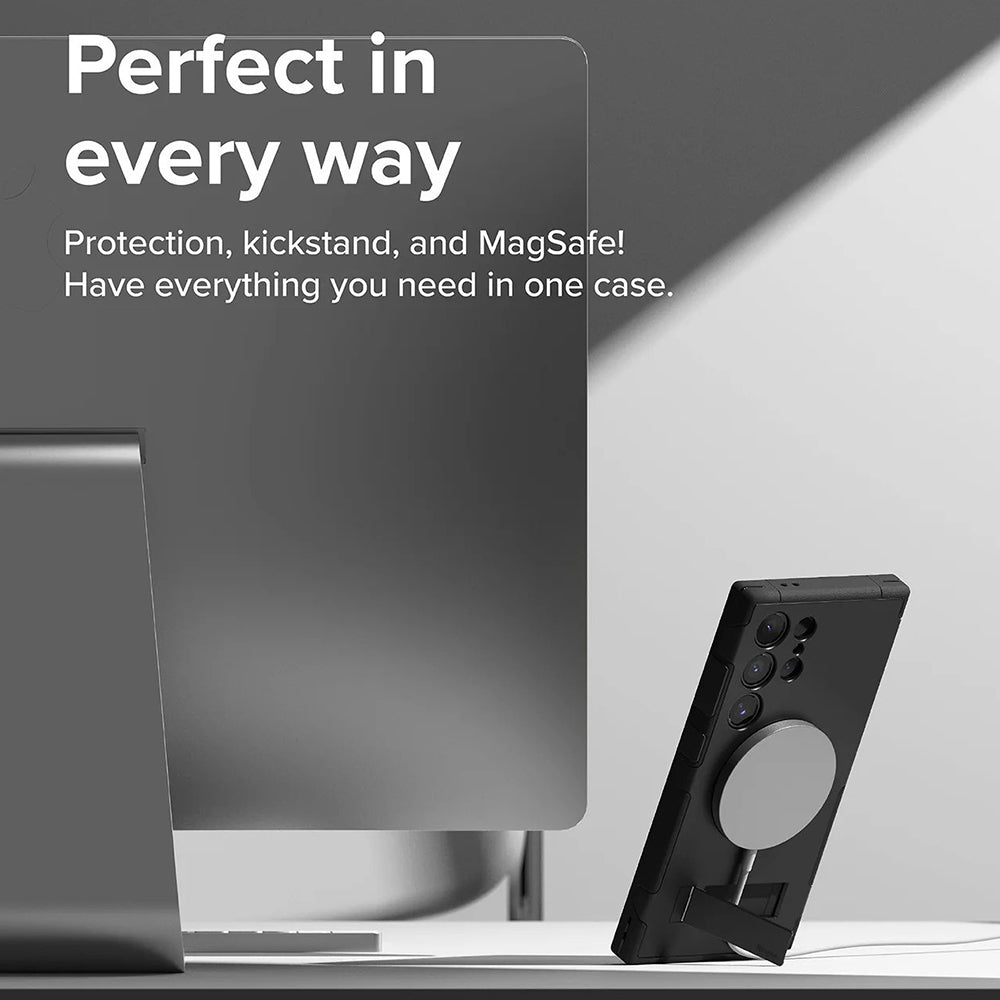 MagSafe-etui til Samsung Galaxy S24 Ultra S928, Ringke, Alles, Sort