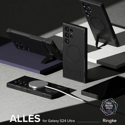 MagSafe-etui til Samsung Galaxy S24 Ultra S928, Ringke, Alles, Sort